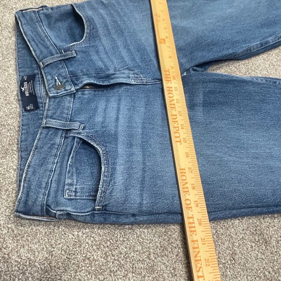 Hollister womens baggy loose fit Grunge sz 4L high waist blue jeans gorpcore - Picture 8 of 12